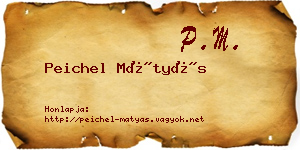 Peichel Mátyás névjegykártya